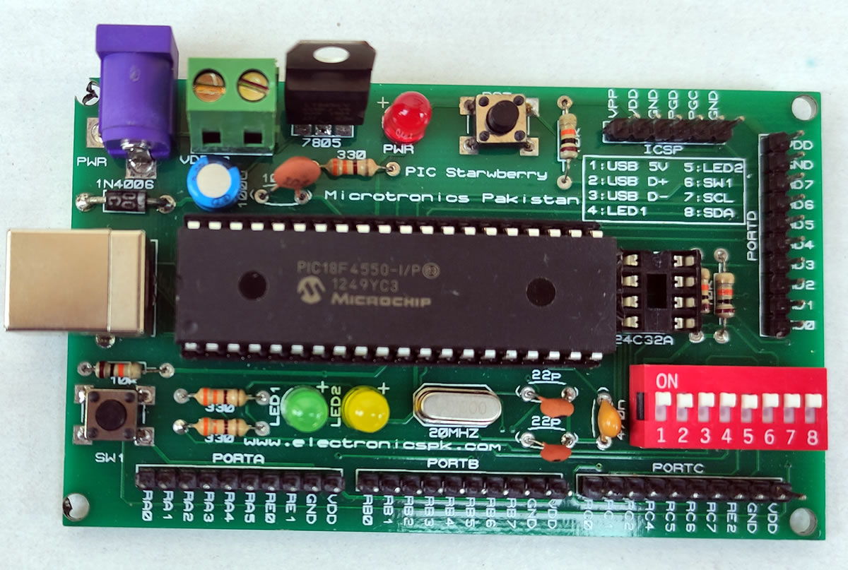 PIC Lab-III Development Board for Microchip PIC18F4550